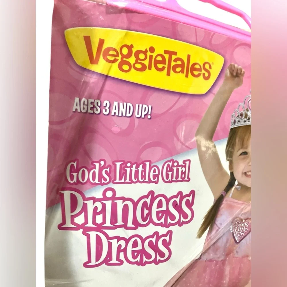 Veggie Tales God's Little Girl Pink Princess Dress Halloween Costume Size 2-4